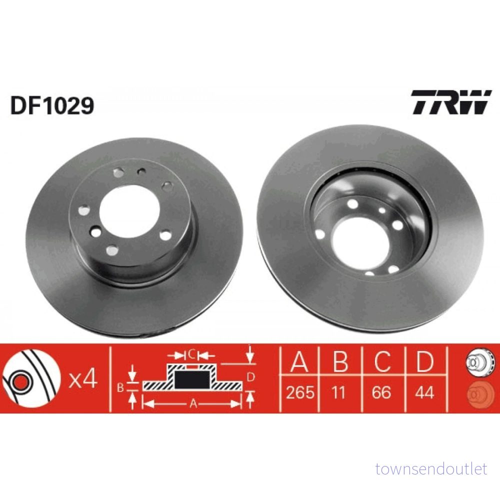 Bromsskiva TRW DF1029 3322936102908