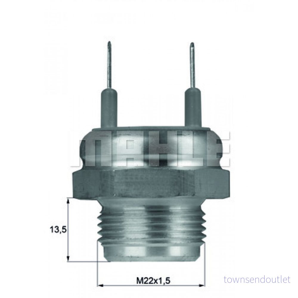 MAHLE ORIGINAL TSW 1D Interrupteur de température, ventilateur radiateur M22x1.5 avec joint d'étanchéite PEUGEOT: 205 II 3/5 portes, Boxer Van 4250192919093