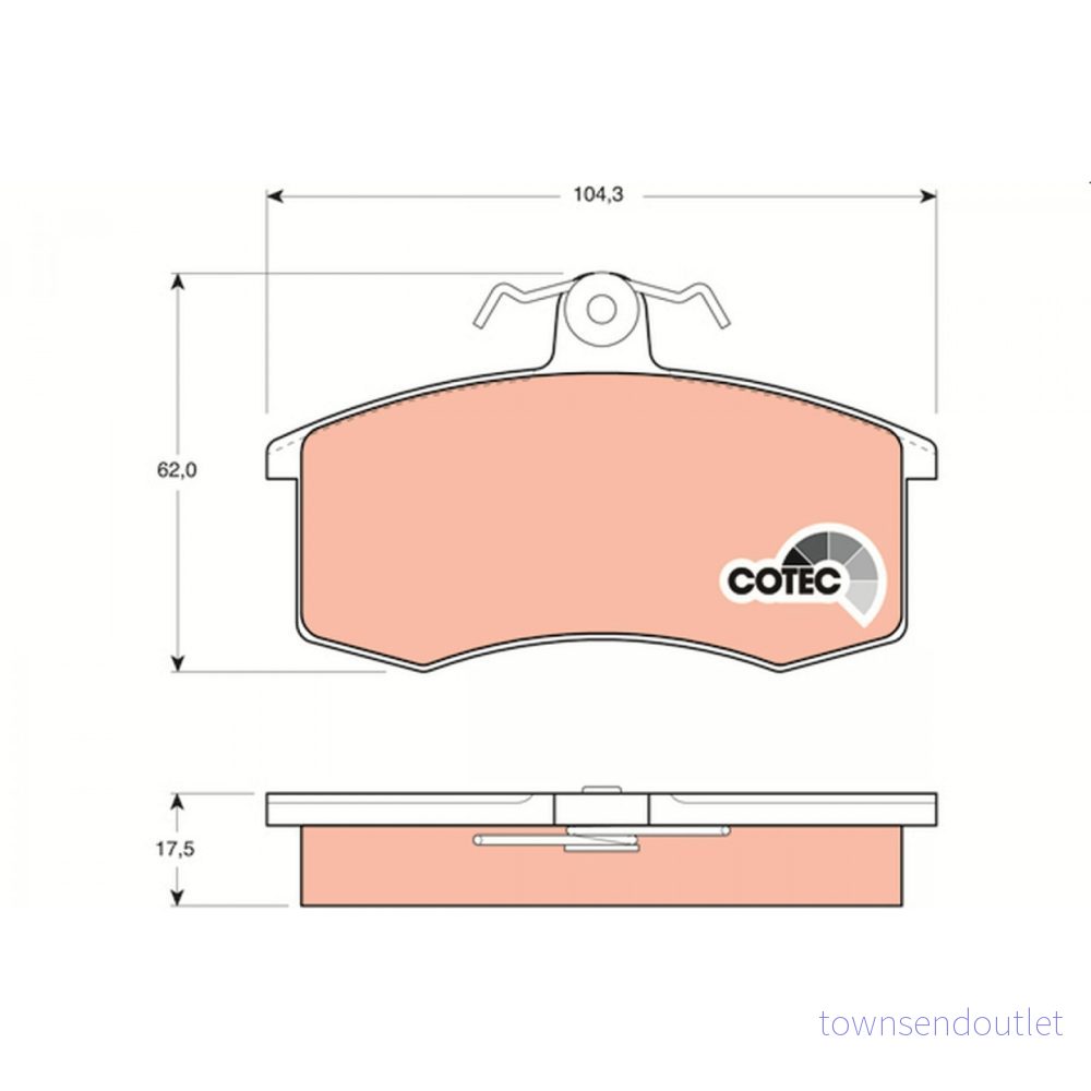 TRW COTEC GDB469 Jeu de plaquettes frein non préparé pour indicateur d'usure avec vis d'étrier accessoires LADA: Samara, Nova Break 3322936404699
