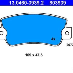 ATE 13.0460 3939.2 Jeu de plaquettes frein préparé pour indicateur d’usure, contact signal d’usure exclu FIAT: Panda I 3/5 portes 4006633082273 ATE 13.0460 3939.2 Jeu de plaquettes frein préparé pour indicateur d’usure, contact signal d’usure exclu FIAT: Panda I 3/5 portes 4006633082273