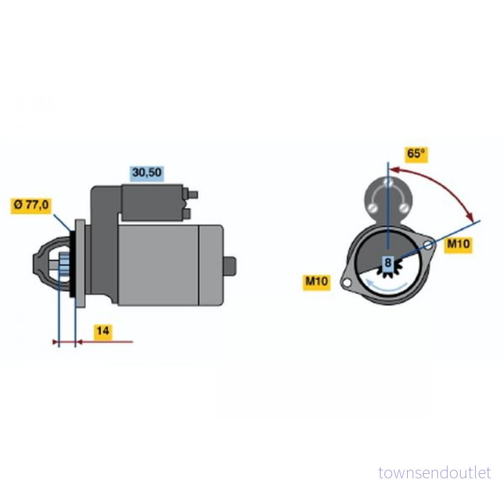 Startmotor BOSCH 0 986 017 721