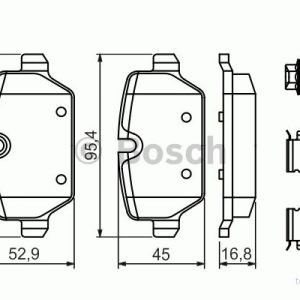 Bosch Bromsbeläggssats, Skivbroms 0 986 494 269 4047024645370 Bosch Bromsbeläggssats, Skivbroms 0 986 494 269 4047024645370