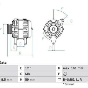 BOSCH 0 986 049 570 Alternateur 14V 70A HYUNDAI: Getz, Atos, KIA: Picanto I BOSCH 0 986 049 570 Alternateur 14V 70A HYUNDAI: Getz, Atos, KIA: Picanto I