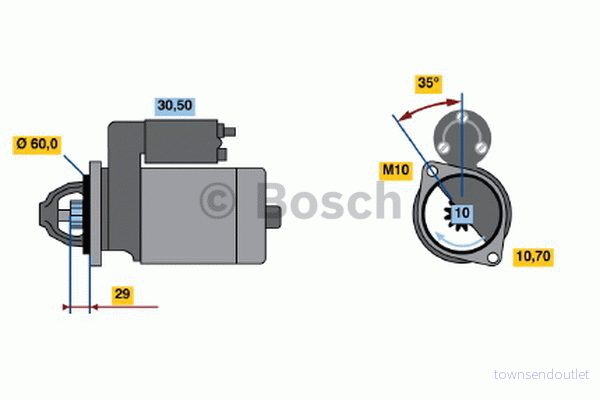 Startmotor BOSCH 0 986 019 500 3165143471753