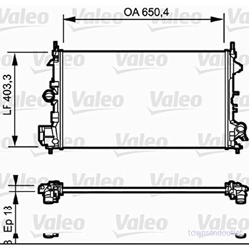 VALEO 734981 Radiateur du moteur Aluminium 650 403 23 avec thermostat de liquide refroidissemen ailettes jointes mécaniquement OPEL: Vectra C CC 3276427349818