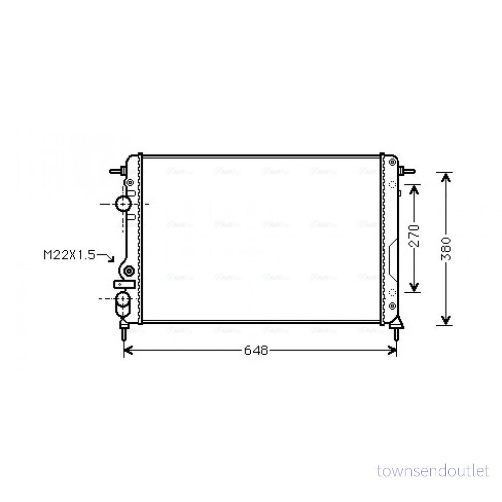 PRASCO RTA2241 Radiateur du moteur Aluminium 583 414 23 ailettes jointes mécaniquement RENAULT: Scénic 1, MEGANE 1 Coach 4045385102167