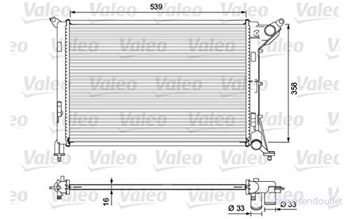 Kylare, motorkylning VALEO 701730 3276427017304