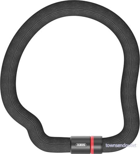ABUS kedjelås Goose Lock Böjbart, skrammelfritt cykellås av härdat stål 6 mm tjockt 110 cm långt Med nyckel säkerhetsnivå 7 Svart 4003318955471