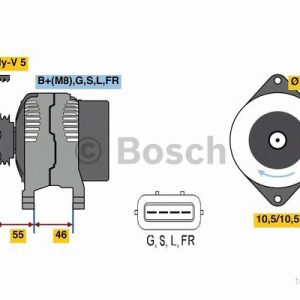 BOSCH 0 986 080 480 Alternateur 14V 85A SMART: Forfour I, MITSUBISHI: COLT 6 BOSCH 0 986 080 480 Alternateur 14V 85A SMART: Forfour I, MITSUBISHI: COLT 6