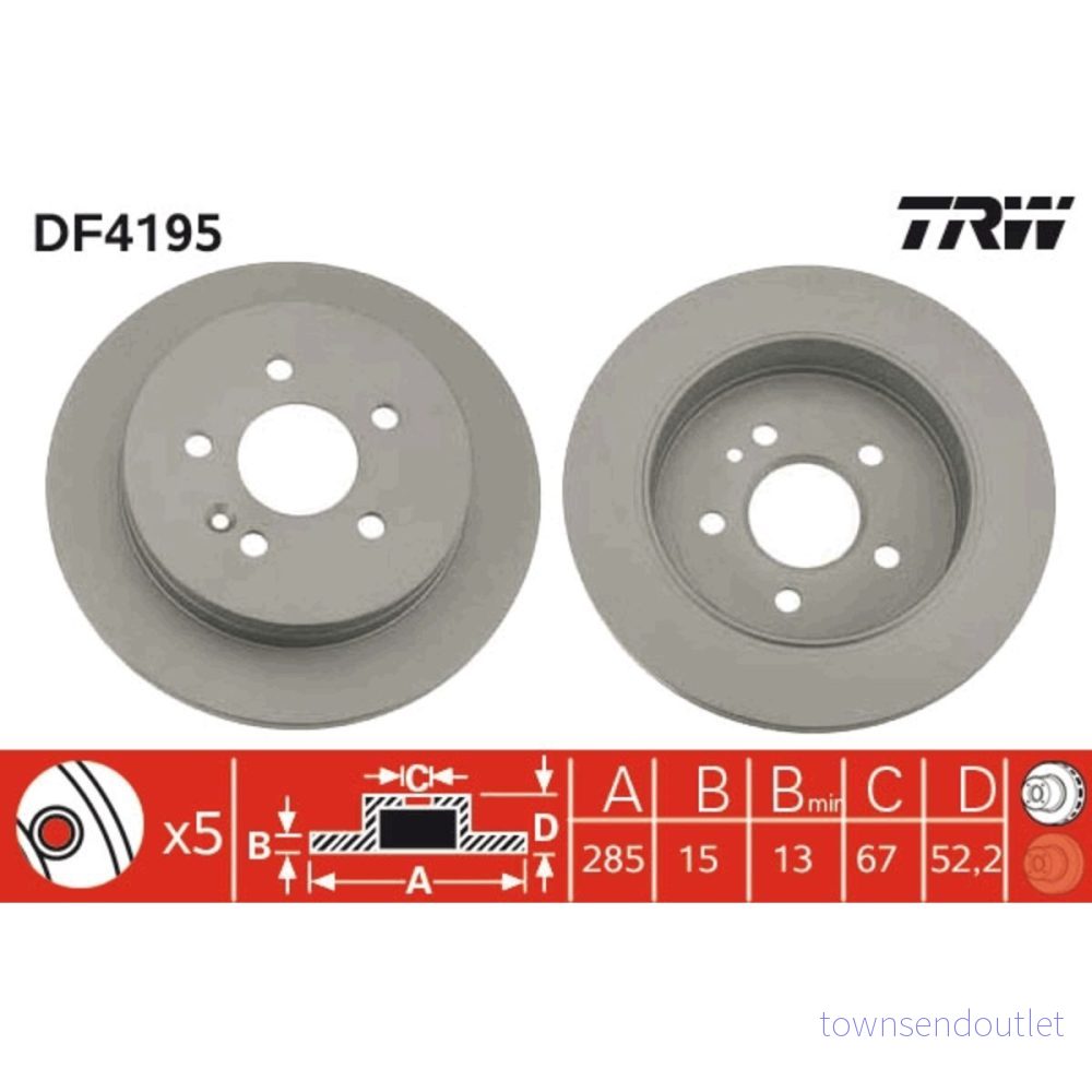 Bromsskiva TRW DF4195 3322937320936