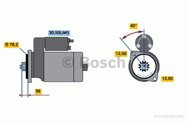 Startmotor BOSCH 0 986 020 780 3165143568729