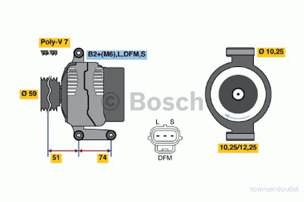 Generator Bosch 0 986 045 370 3165143530115