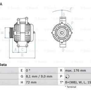 Bosch Generator 0 986 047 820 4047023003676 Bosch Generator 0 986 047 820 4047023003676
