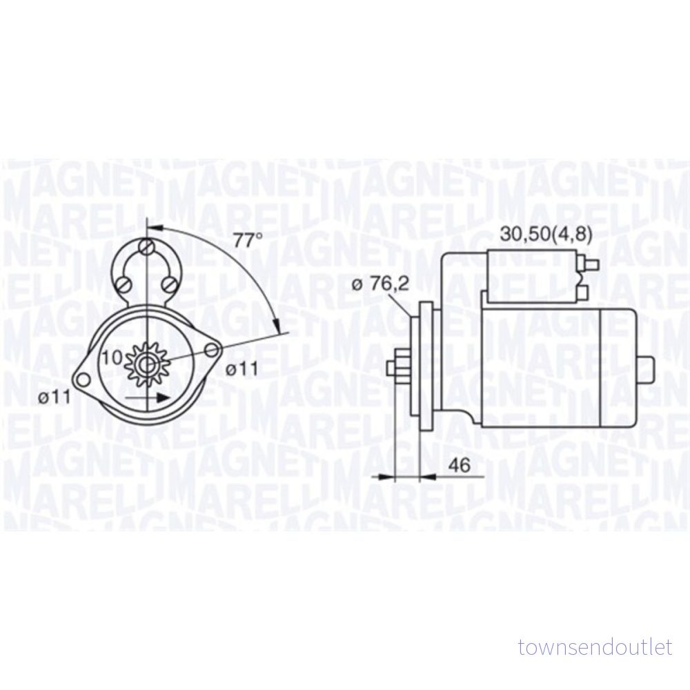 Startmotor MAGNETI MARELLI 063521230160 8001063501390