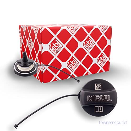 FEBI BILSTEIN 45549 Bouchon, réservoir de carburant non fermable à clé Matière plastique noir avec bande retenue BMW: 3 Touring, 5 GT, X3 oscaro, 4027816455493